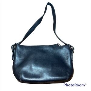 Coach Black Leather Purse Y2K Mini